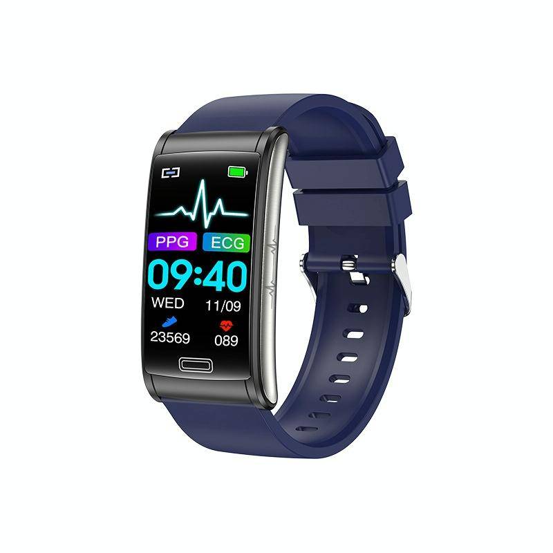 E600 1.47 inch Color Screen Smart Watch Silicone Strap Support Heart Rate Monitoring / Blood Pres...