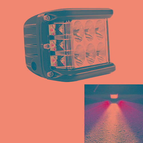 4 inch 45W 4500LM LED Work Light Bar Side Shooter Combo Beam White+Yellow Driving Offroad