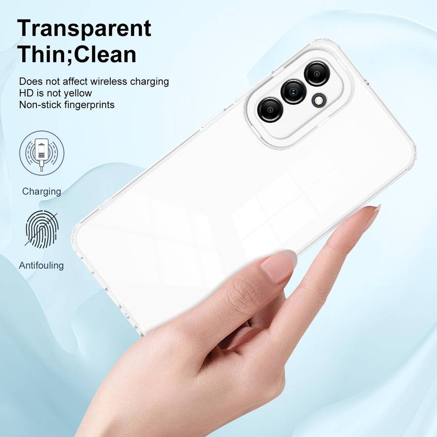 For Samsung Galaxy S23 FE 5G 3 in 1 Clear TPU Color PC Frame Phone Case(White)