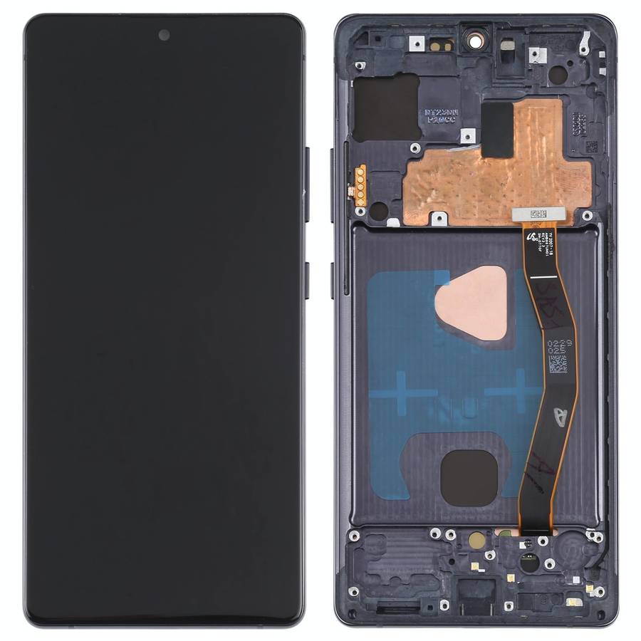 Original Super AMOLED Material LCD Screen and Digitizer Full Assembly with Frame for Galaxy S10 L...
