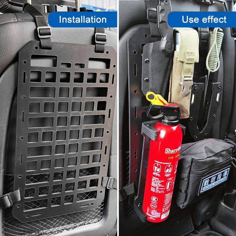 Car Rigid Seat Back Thicken Organizer Molle Panel Storage Rack