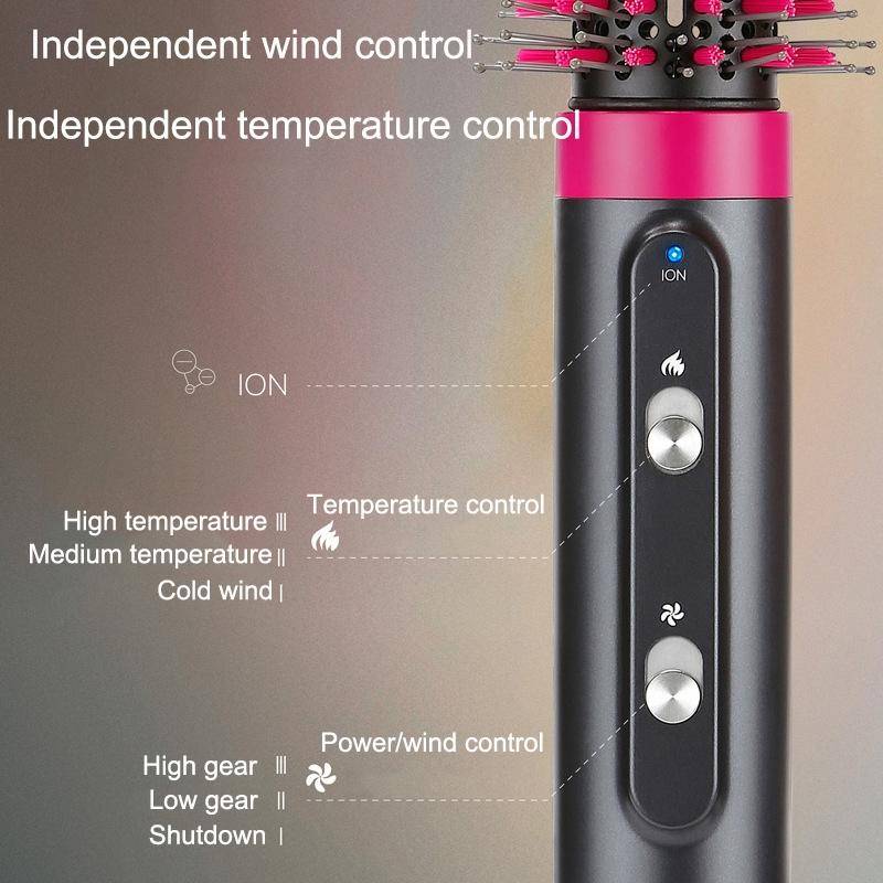 4 In 1 Hair Dryer Curling Straight Comb Hot Air Comb(AU Plug)