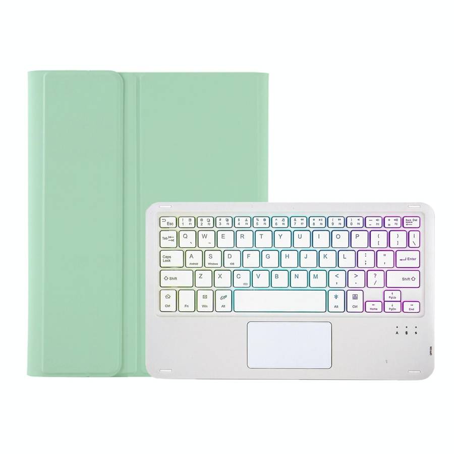 For Samsung Galaxy Tab A8 10.5 (2021) A08B-AS Candy Color Backlight Bluetooth Keyboard Leather Ta...