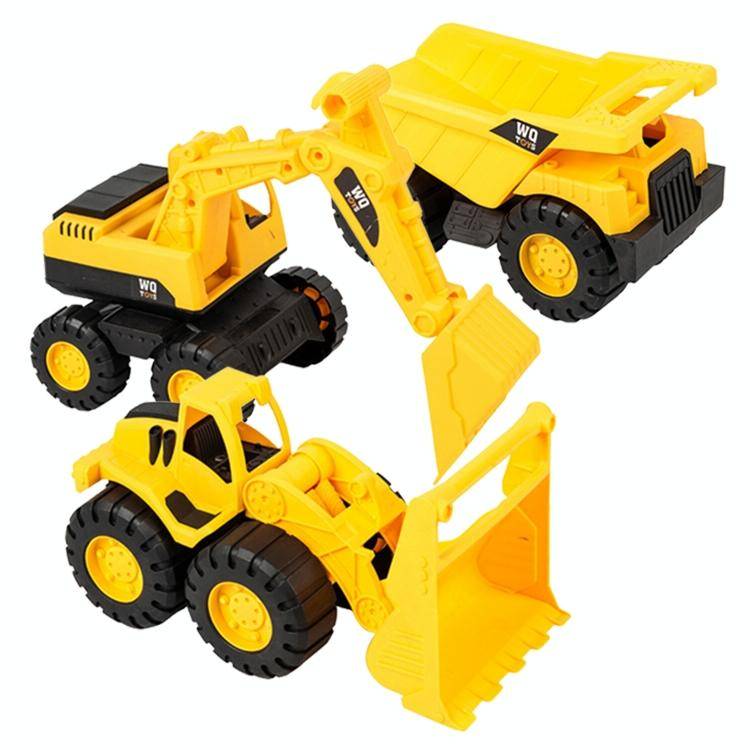 3 PSC / Set Children Simulation Drop-resistant Excavation Engineering Vehicle Toy Set, Random Sty...