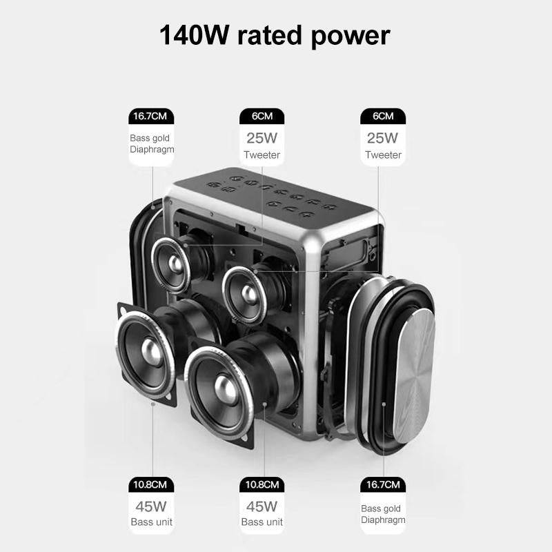 XDOBO King Max 140W IPX5 Waterproof Portable Karaoke Bluetooth Wireless Speaker