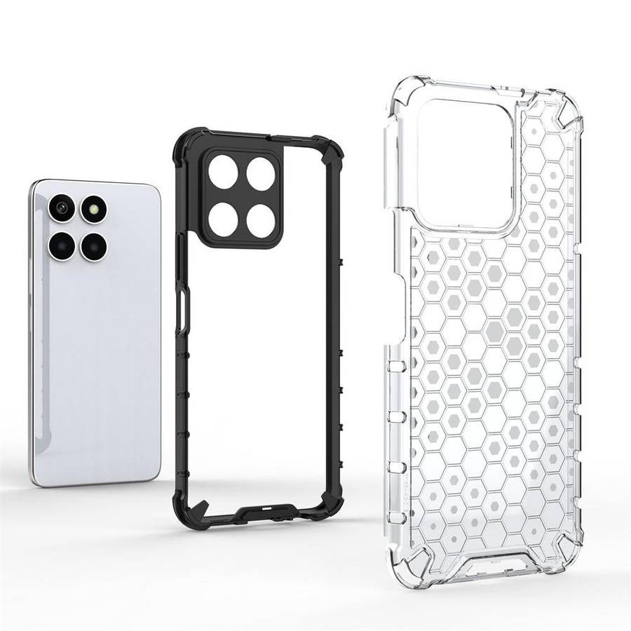 For Honor X6A 4G Shockproof Honeycomb Phone Case(Green)