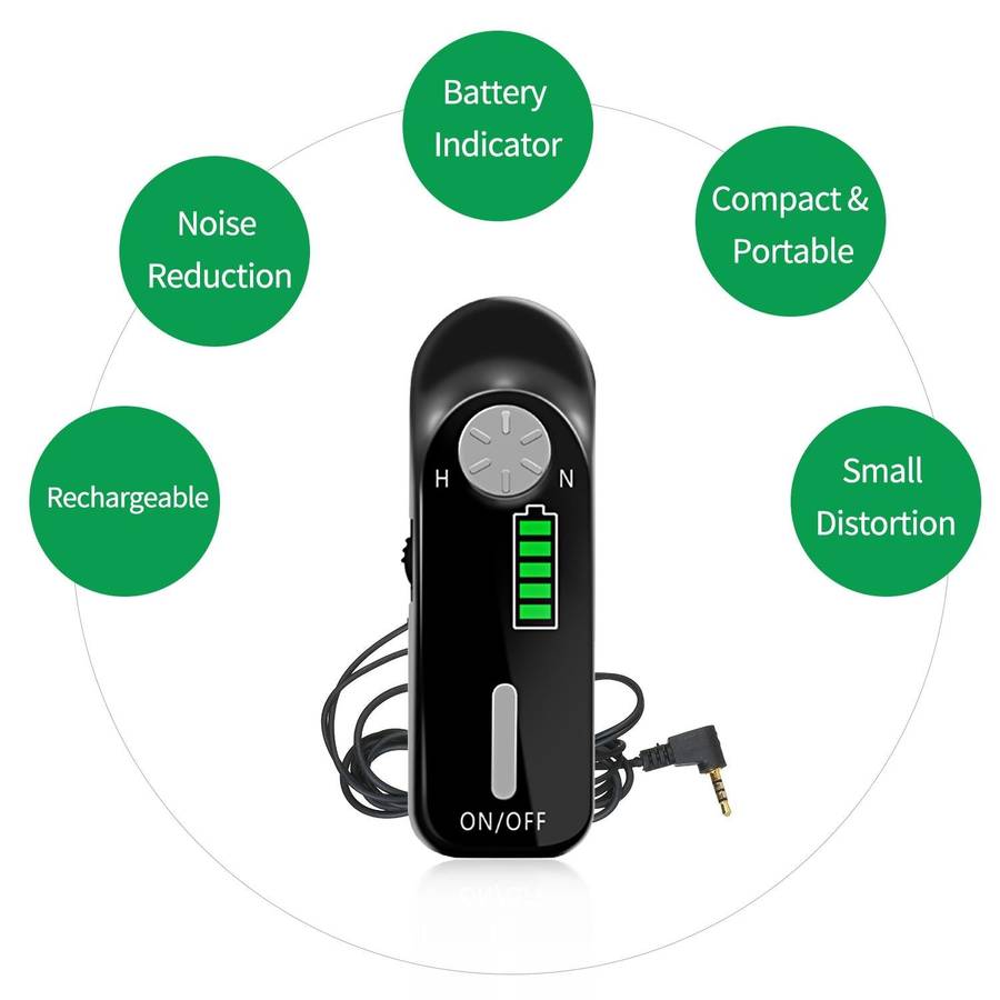 Z-C06 USB Rechargeable Digital Hearing Aid Sound Amplifier for Elder Seniors(Black)