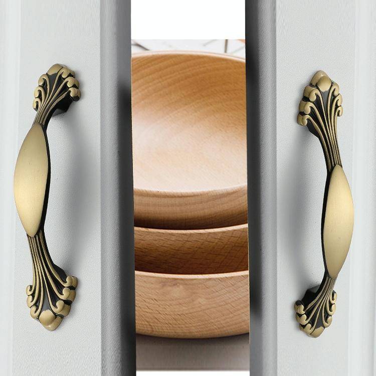 1006-128 Cabinet Wardrobe Door Handle Solid Copper Door Handle