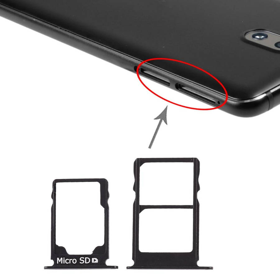 SIM Card Tray + SIM Card Tray + Micro SD Card Tray for Nokia 3.1 TA-1049 TA-1057 TA-1063 TA-1070 ...