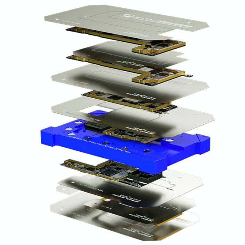 Mechanic iBGA 12 Pro 10 in 1 BGA Reballing Stencil Platform for iPhone X~12 Pro Max
