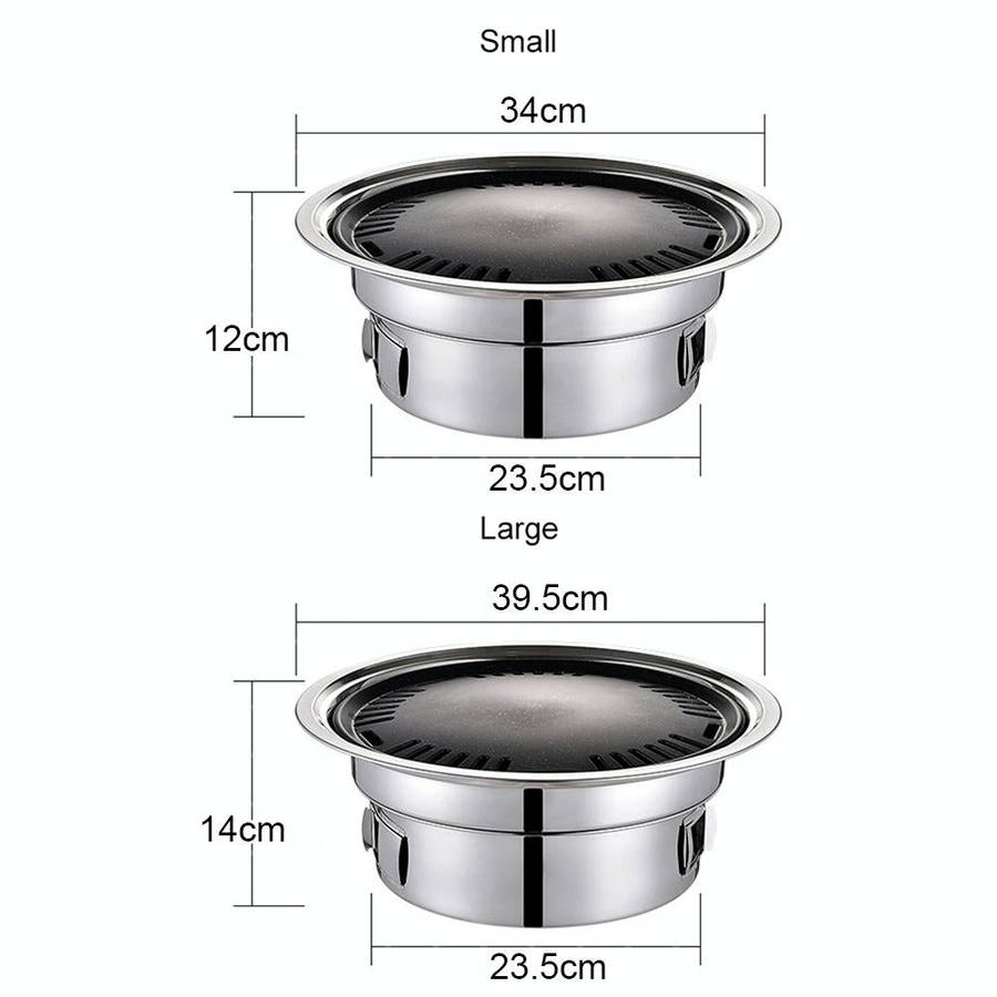 Home Multifunctional Adjustable Fire Barbecue Grill, Size: S (Pan+Net)