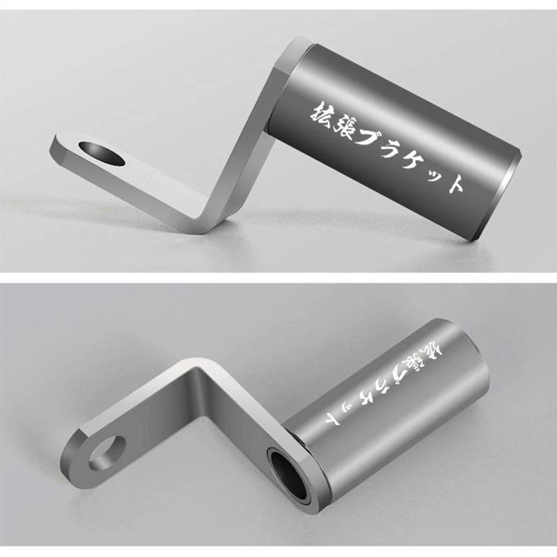 Motorcycle Rear View Mirror Aluminum Alloy Bracket(Silver Grey)