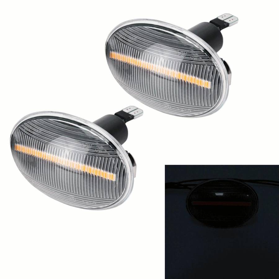 2 PCS DC12V / 3W Car LED Dynamic Blinker Side Lights Flowing Water Turn Signal Light for BMW Mini...