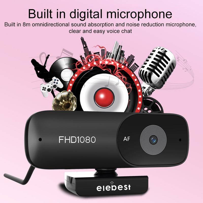 C90 4K Auto Focus HD Computer Camera Webcam(Black)