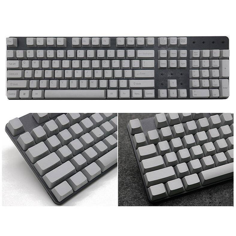 Mechanical Keyboard Laser PBT Keycap Light Gray No Words