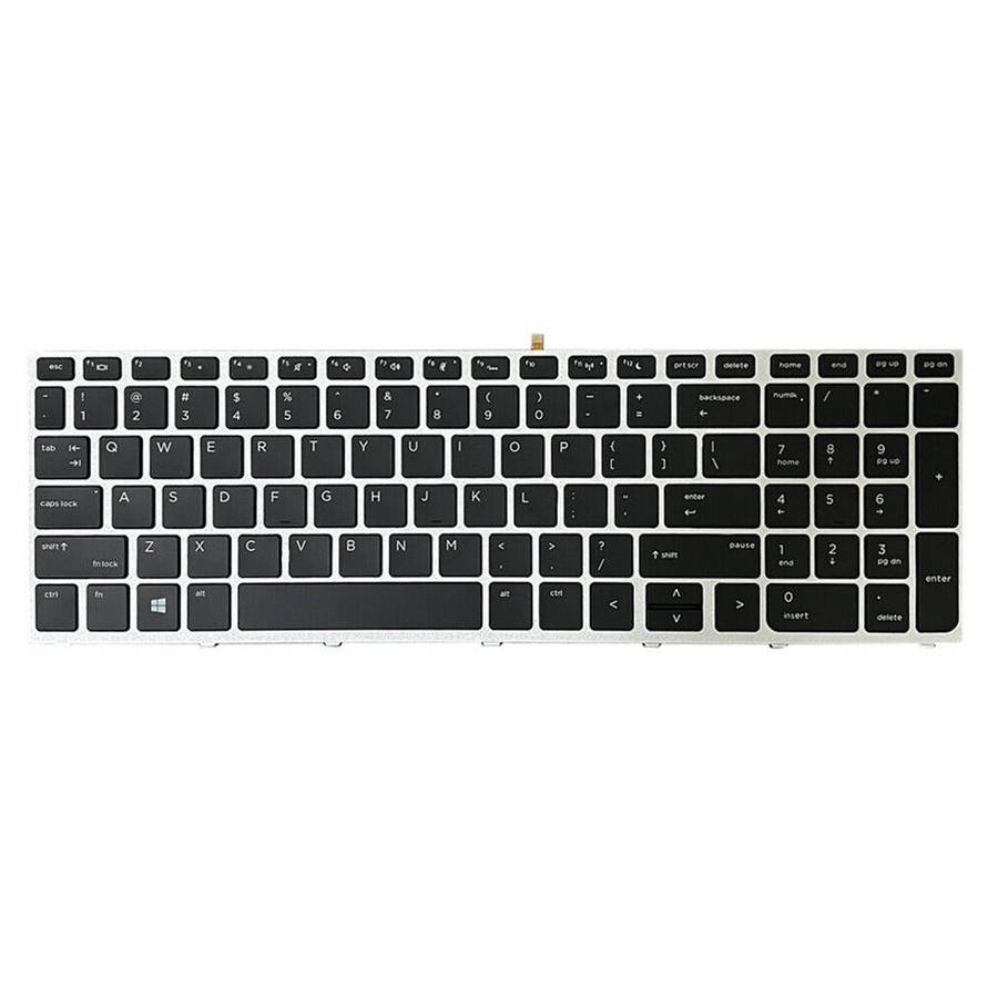 For HP ProBook 650 G4 Silver Frame US Version Laptop Backlight Keyboard