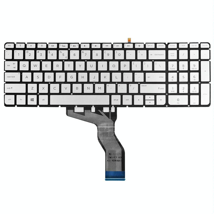 For HP 15-AB / 15-AK US Version Laptop Backlight Keyboard(Silver)