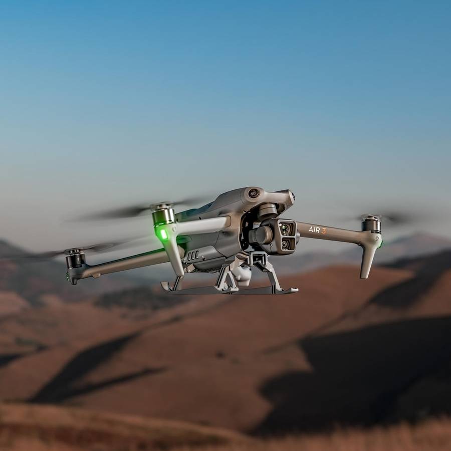 For DJI Air 3 STARTRC Folding Anti-fall Anti-dirt Heightened Landing Gear Training Rack(Grey)