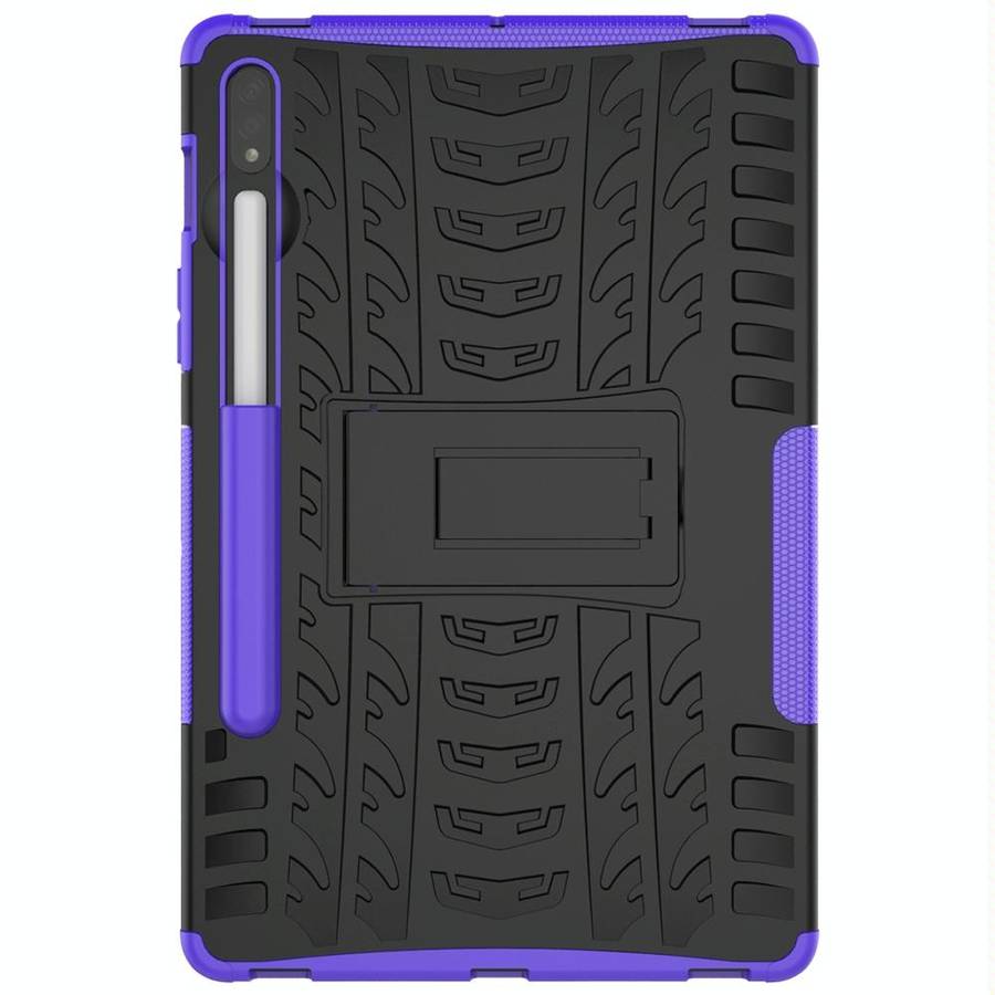 For Samsung Galaxy Tab S8 / Galaxy Tab S7 T870 / T875 Tire Texture Shockproof TPU+PC Protective C...