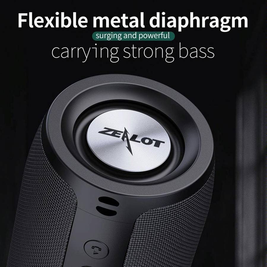 ZEALOT S51 Portable Stereo Bluetooth Speaker with Built-in Mic, Support Hands-Free Call & TF Card...