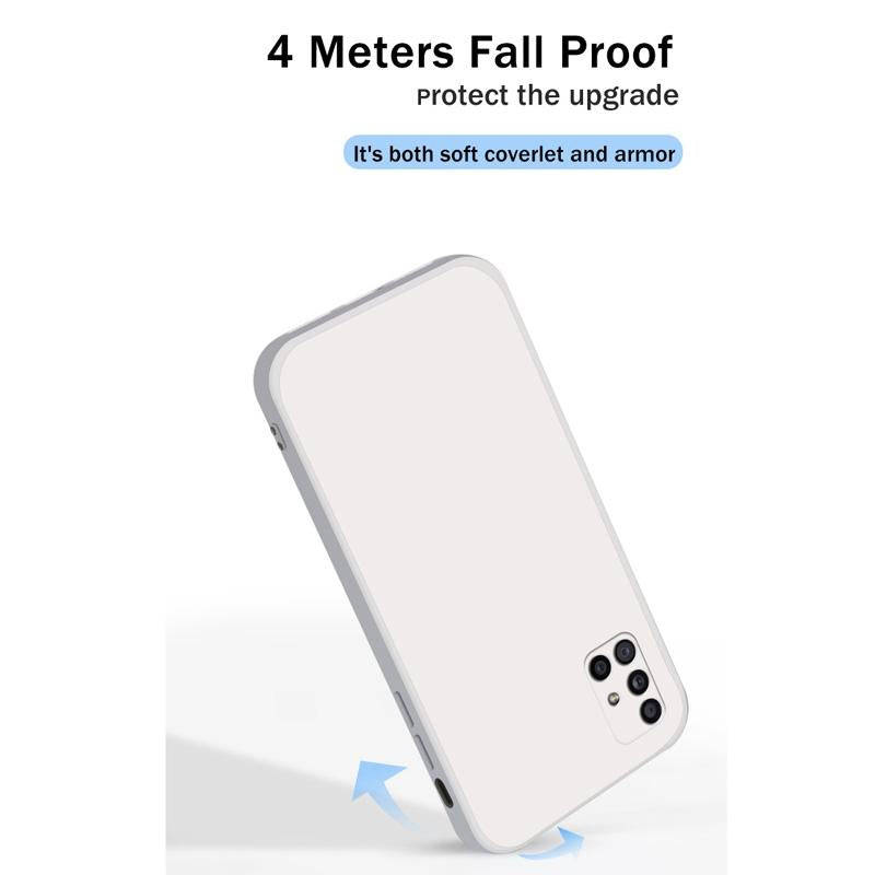 For Samsung Galaxy A31 Solid Color Imitation Liquid Silicone Straight Edge Dropproof Full Coverag...