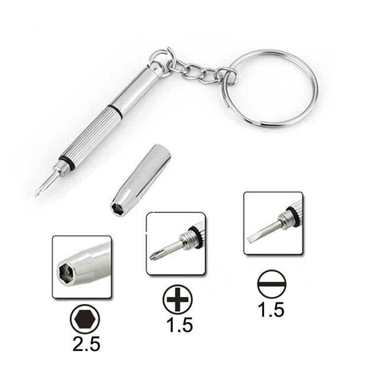 3 in 1 Professional Screwdriver (Cross 1.5, Straight 1.5,Star Nut M2.5) Repair Tool with Keychain...