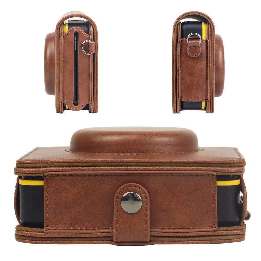 For Kodak Mini Shot 3 Square Retro / C300R instax Full Body Camera PU Leather Case Bag with Strap...
