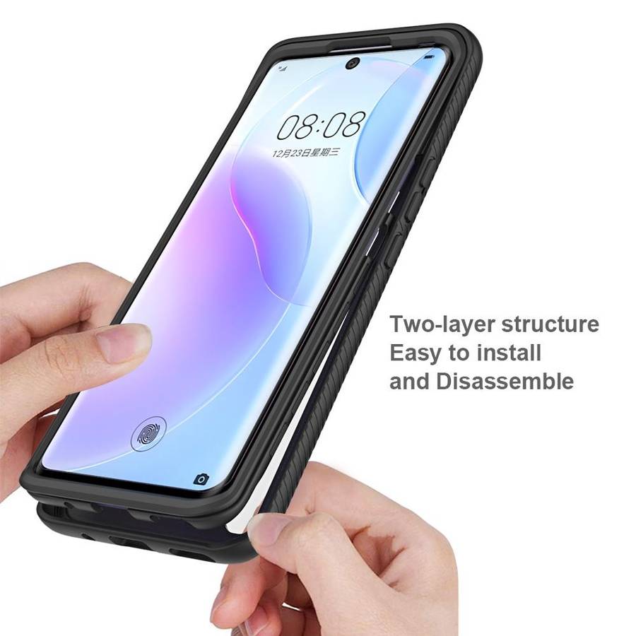 For Huawei nova 8 Starry Sky Solid Color Series Shockproof PC + TPU Phone Case(Light Blue)