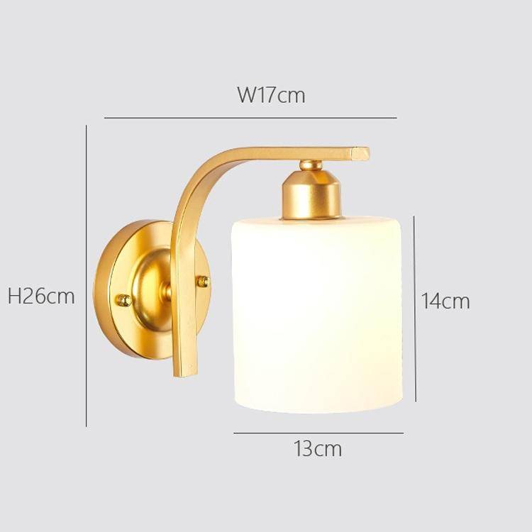 5W Warm Light Simple Bedroom Study Bedside Lamp LED Wall Lamp Creative Corridor Wall Lamp(2035 Go...