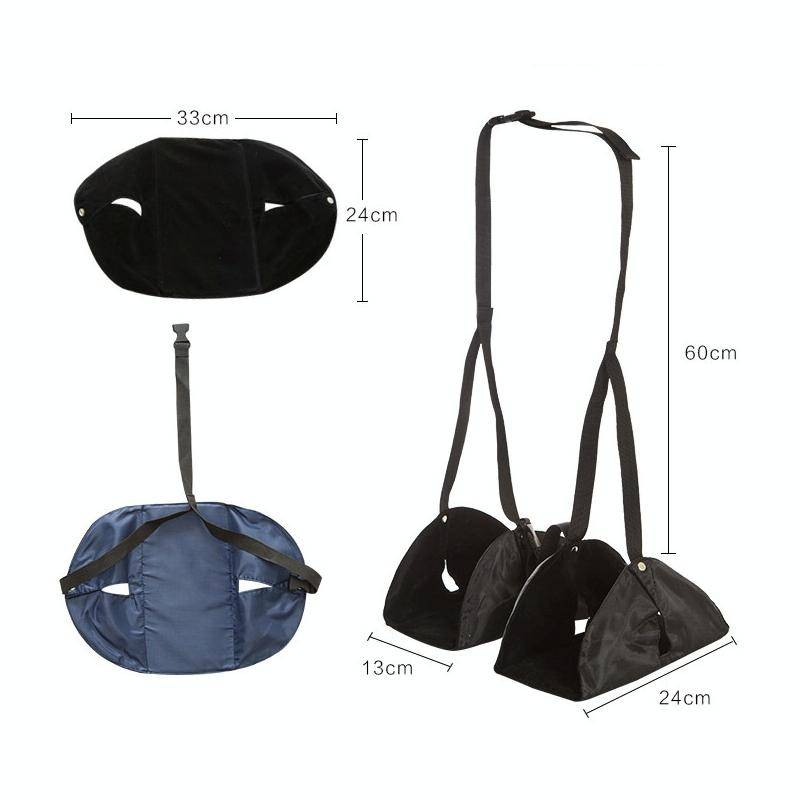 Travel Foot Rest Hammock Office Leisure Pedal, Color: Blue Split