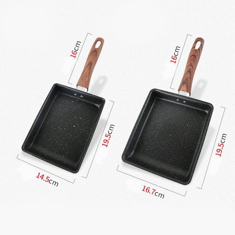 JBY-6658 Small Frying Pan Tamagoyaki Pan Maifanshi Non-Stick Frying Pan Square Omelette Pan,Size:...
