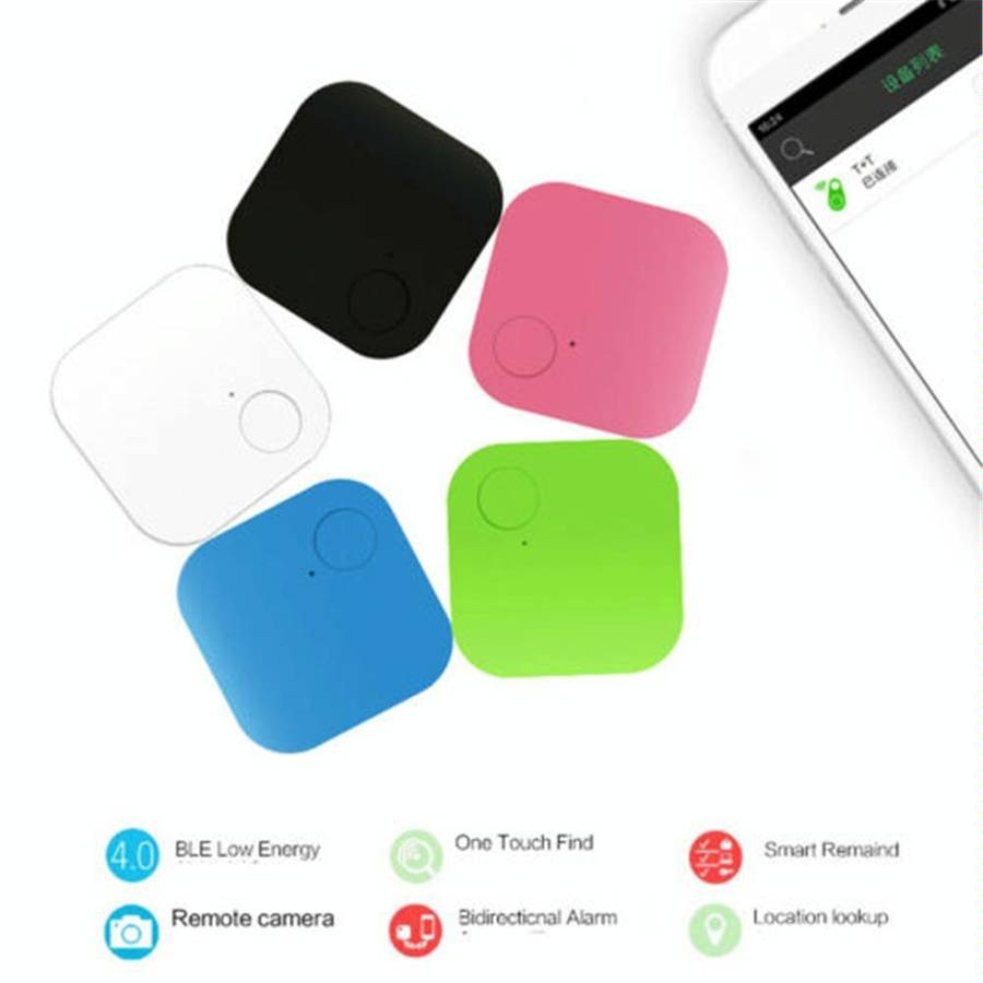 Portable Mini Square Anti Lost Device Smart Bluetooth Remote Anti Theft Keychain Alarm(Green)