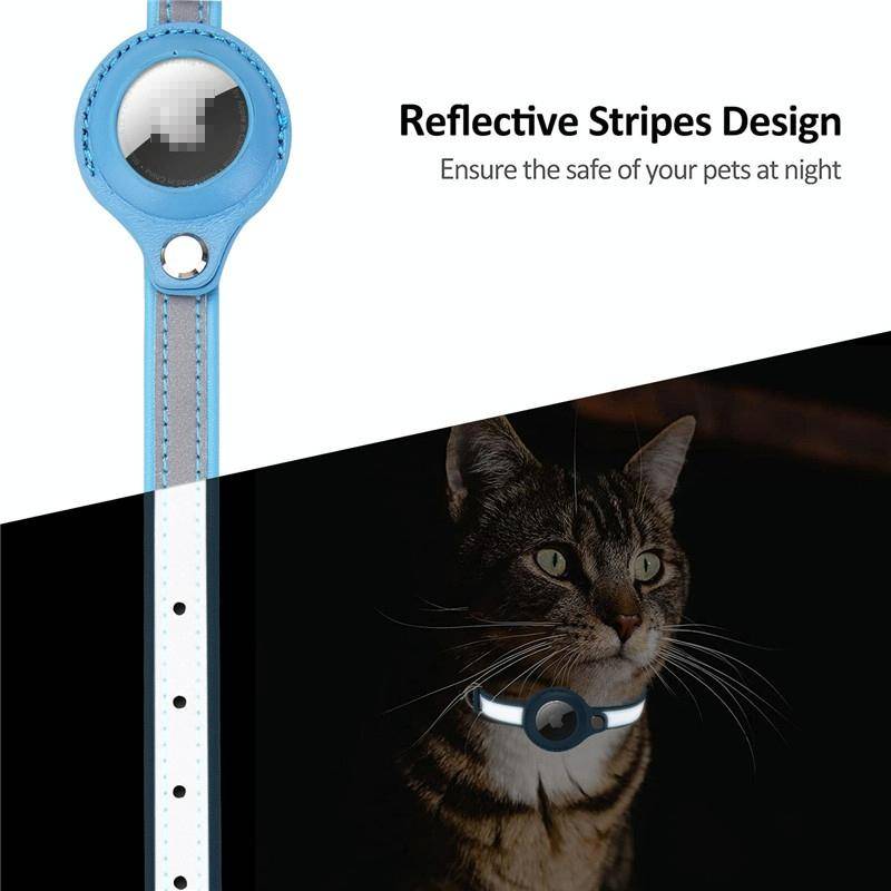 For Airtag Tracker Protective Cover Pet PU Collar, Specification: S(Purple)