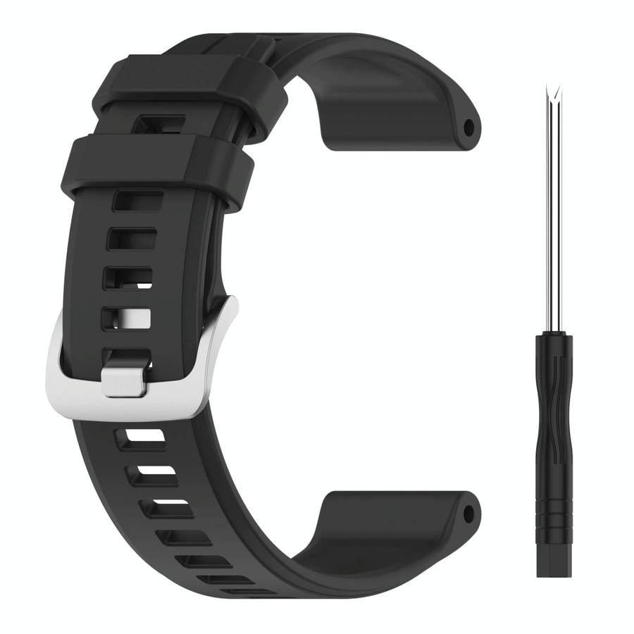 For Garmin Fenix 6 Pro GPS 22mm Solid Color Silicone Watch Band(Black)
