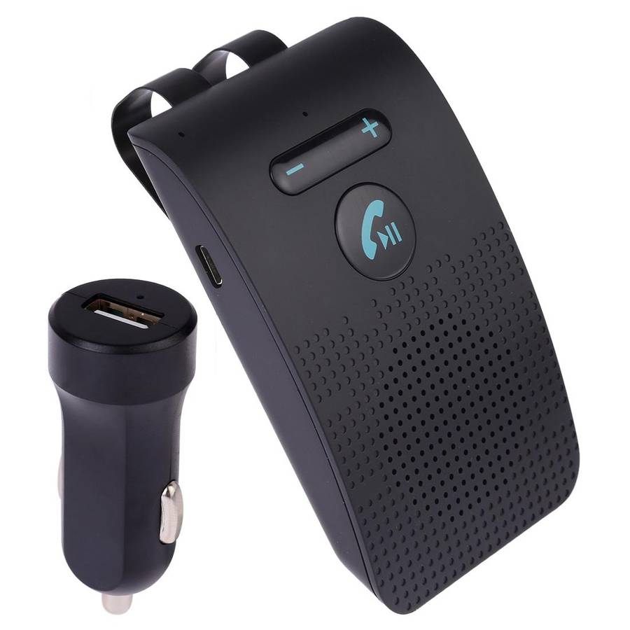 SP09 Multipoint Wireless Bluetooth V4.2 Handsfree Car Kit Speaker Speakerphone, Support Voice Rea...