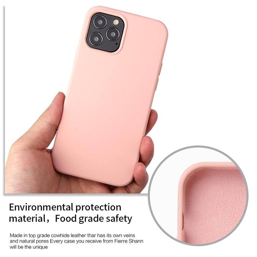 For iPhone 12 / 12 Pro Solid Color Liquid Silicone Shockproof Protective Case(Sand Pink)