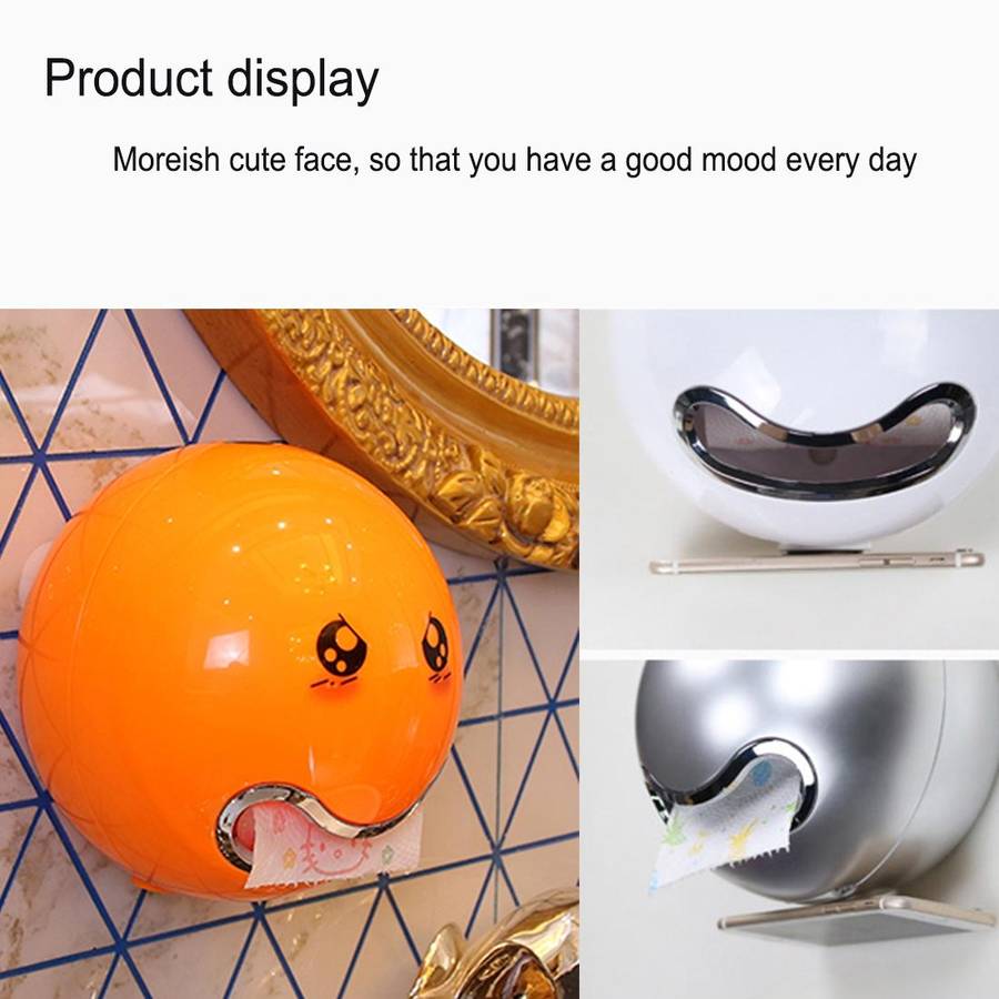 Creative Tryitgo Expressions Pattern Bathroom Waterproof Toilet Paper Tray Tissue Holder, Size: 1...