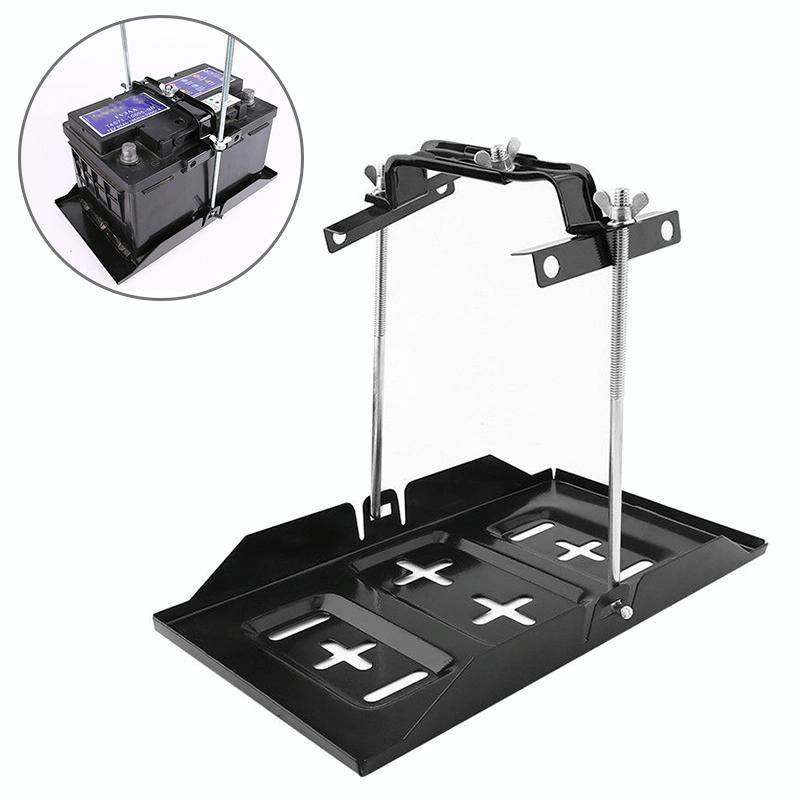 Car Universal Battery Bracket Adjustable Battery Fixed Holder + Base Tray, Size:28.5cm Base + 19c...