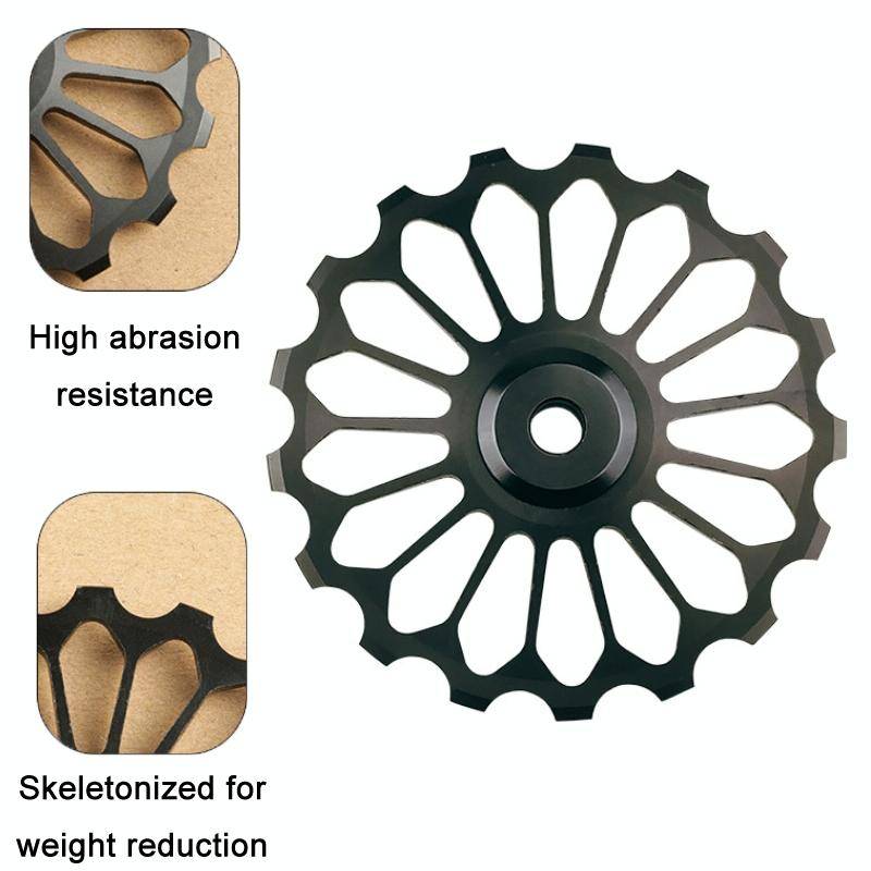 BIKERSAY Bicycle Rear Derailleur Bearing Guide Wheel Accessories, Color: SDL-17 Black
