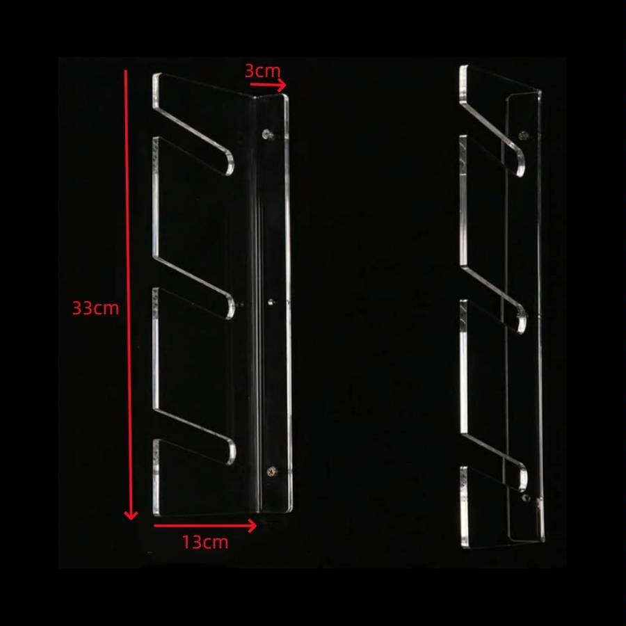 YX076 Wall Mount Four Wheel Skateboard Storage Bracket(Transparent)