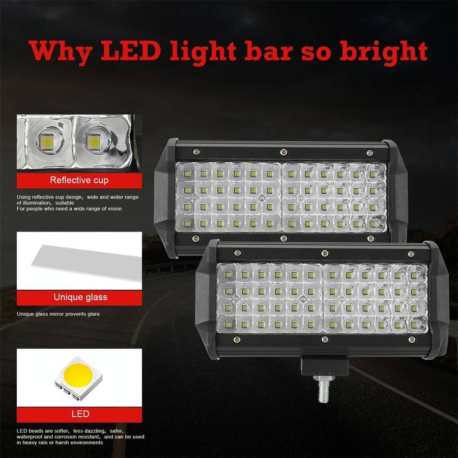 D0039 28W 10-30V DC 6000K 7 inch 40 LEDs Offroad Truck Car Driving Light Work Light Spotlight Fog...