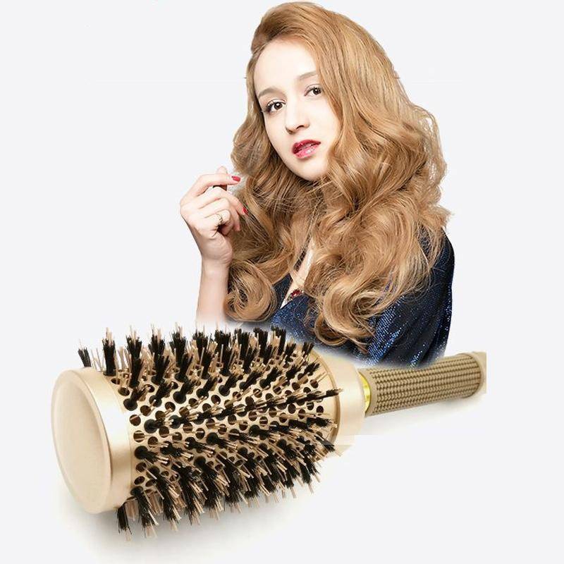 High Temperature Resistant Ceramic Bristles Roller Comb Nylon Needle Cylinder Curling Comb, Colou...