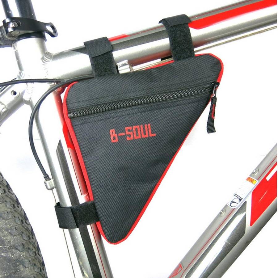 Triangle Bike Bag Front Tube Frame Cycling Bicycle Bags Waterproof MTB Road Pouch Holder Saddle(R...
