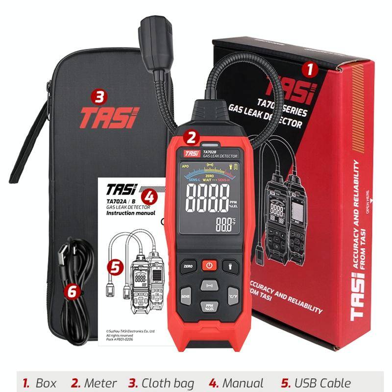 TASI TA702A Simulation Bar Display Cumbelo Gas Detector Portable Gas Testing Instrument Natural G...