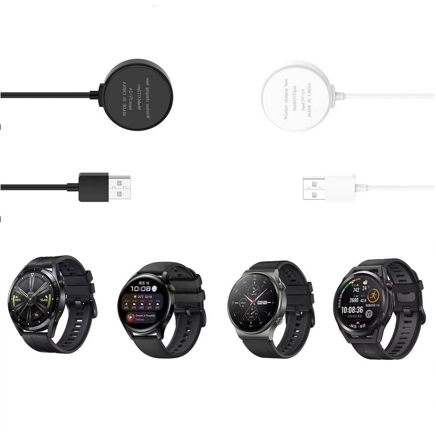 For Huawei Watch GT 4 46mm Smart Watch Magnetic Suction Integrated Charging Cable, Length: 1m(White)