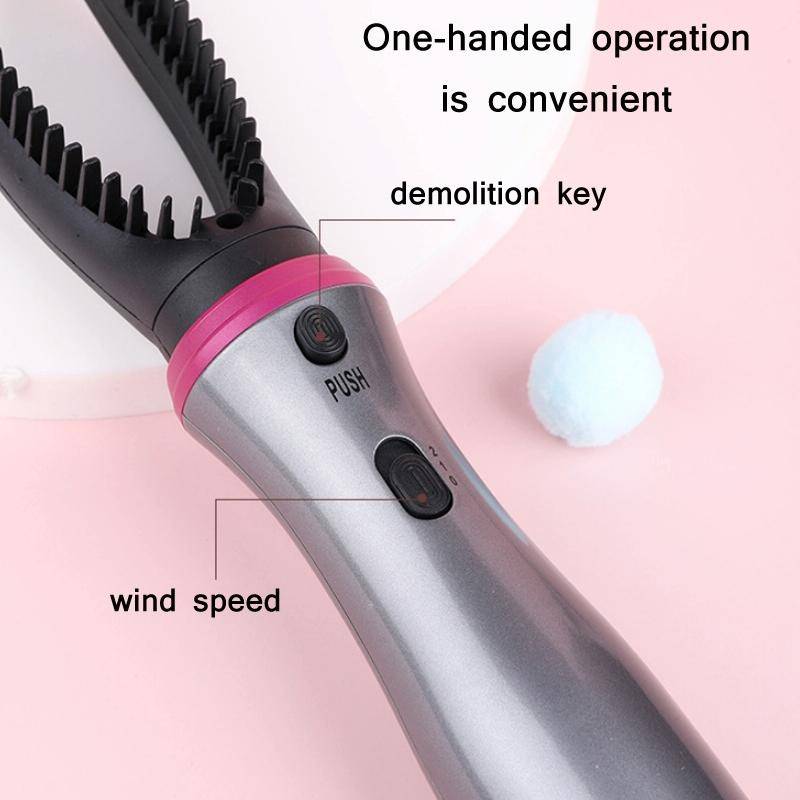5 in 1 Curling And Straightening Hot Air Comb(EU Plug 220V Gray)