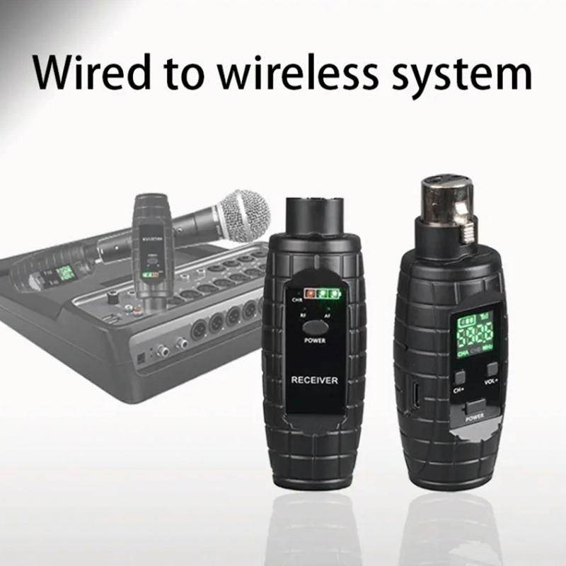 XTUGA U-95 Wireless XLR Transmitter and Receiver UHF Wireless Guitar Transmitter Receiver With Co...