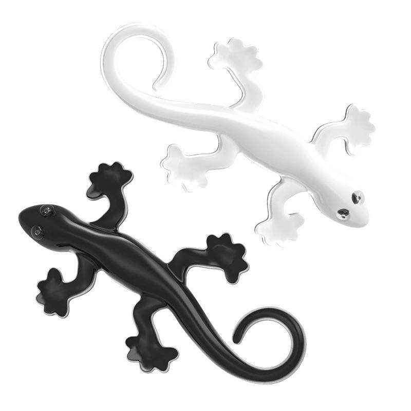 Anti-static Gecko 3D Stereo Car Sticker Decorative Stickers(White)