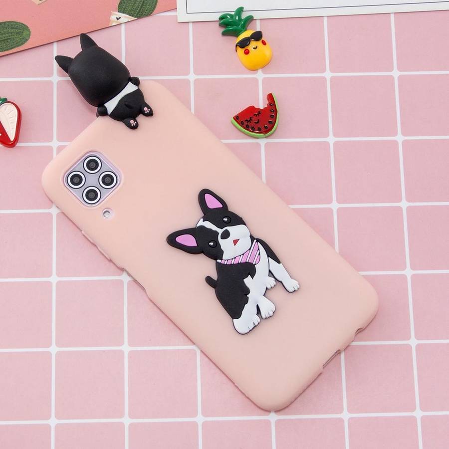 For Huawei P40 Lite Shockproof 3D Lying Cartoon TPU Protective Case(Cute Dog)
