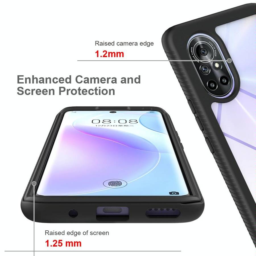 For Huawei nova 8 Starry Sky Solid Color Series Shockproof PC + TPU Phone Case(Purple)